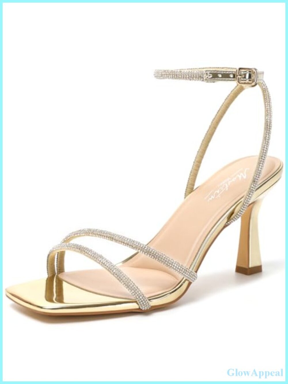 Faux Leather Lace Up Ankle Strap High Heel Sandals Prom Party